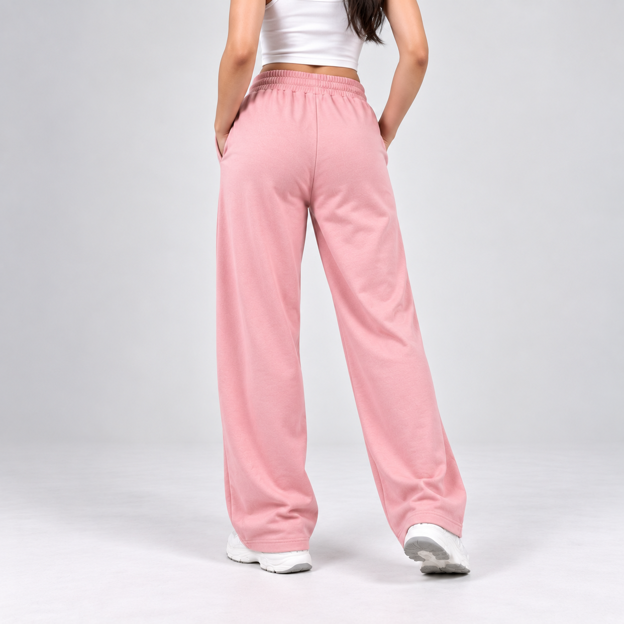 Women's Pink Straight Fit Joggers